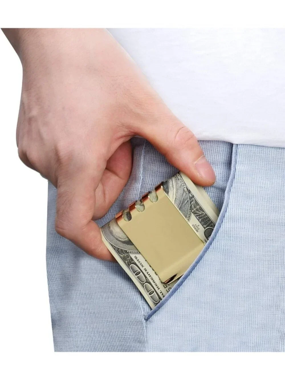 Large Capacity Spring Steel Money Clip | Holds 50 Bills, Durable & Strong Design